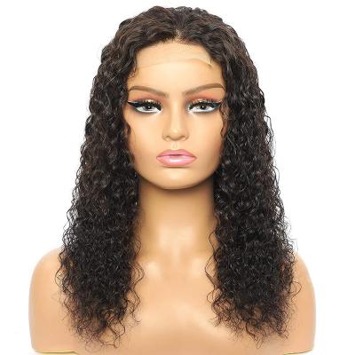 China Soft Smooth Thick Sheer Kinky Curly Raw Barely Shedding Lace Front Closure Wigs Hd Virgin Hair T Part Water Wave Natural Hair Lace Wigs for sale