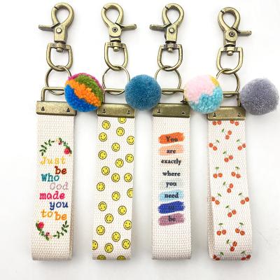 China Wholesale New Designer Sliver Sublimation Printing Graphics Luxury Car Wristband Key Chain for sale