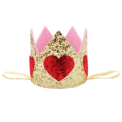 China Three-dimensional Fashion Rose Baby Border Children's Bouquet Queen's Birthday Party Tiaras for sale