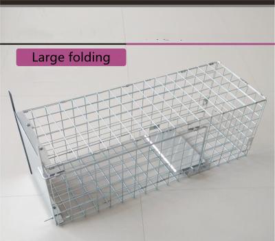 China Viable Humanitarian Aid To Capture Dog Fox Cage Folding Animal Trap for sale