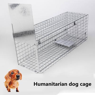 China Live Animal Cage Traps Dog Viable Folded Large Humanitarian Traps for sale