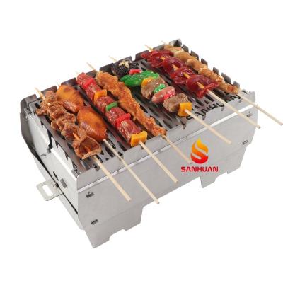 China Easily Assembled Foldable Gas BBQ Grill Camping SUS304 Stainless Steel Outdoor BBQ Grill SH002 for sale