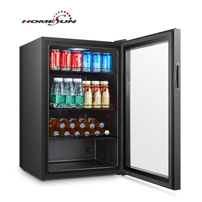 China Custom Commercial Glass Door Mini Fridge Small Hotel Bar Fridge Drinks Bottle Mini Hotel Cans Fridge Cooler for sale