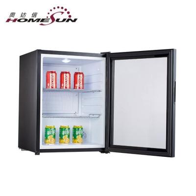 China Custom BG-65 Mini Bar Fridge COMPRESSOR 61L Glass Door Compressor Beverage Cooling for sale