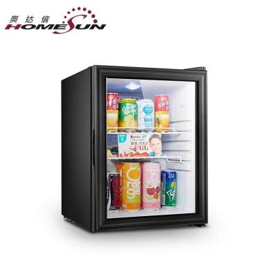 China COMPRESSOR Door Mini Bar Refrigerator For Hotel Electronic Glass Room for sale