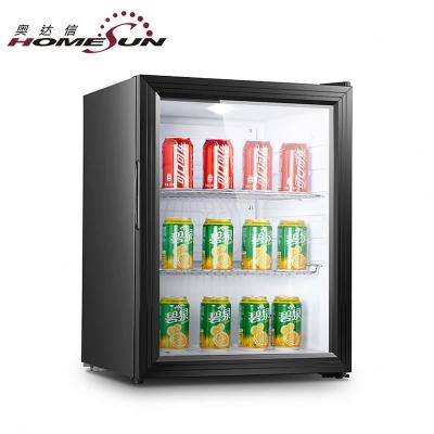 China Single-temperature OEM ODM single glass door mini bar fridge, hotel Foshan mini bar fridge glass door lock for sale