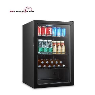 China Custom Single-temperature Homesun Mini Fridge/Drink Cooler, Hotel Beverage Cooler, Display Mini Cooler Fridge for sale