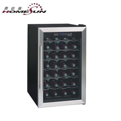 China Wholesale 28 Bottles Touch Screen Stainless Steel Wine Coolers , Wine Cooler With Glass Door for sale