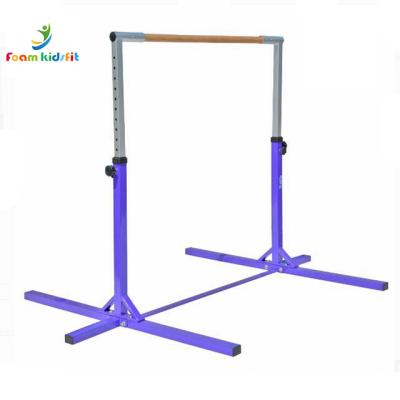 China home & gymnasium & Club Factory Customized Mini Gymnastics Training Bar Height Horizontal Kip Bar Adjustable 36 To 59 Inches For Kids for sale