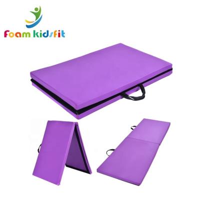 China PVC Workout Mats Gymnastic Foldable 2 Fitness Crash Mats for sale