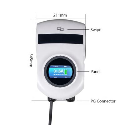 China New China-chic 7KW Wallbox IP55 Home 32A Type2 AC EV Leakage Protection Long Life Plastic Charging Station for sale