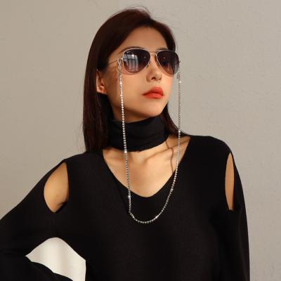 China Responsive Neck Rope Sunglasses Holder Crystal Claw Chain Reading Glasses Faux Stone Chain Gorgeous FASHIONABLE Monocle for sale