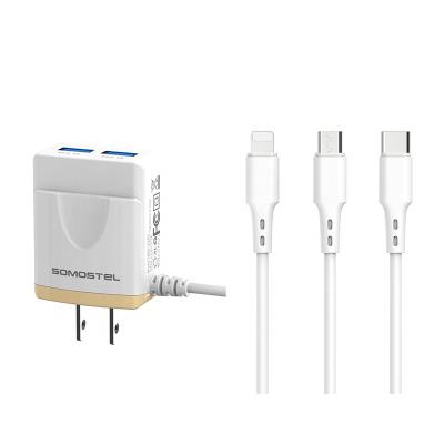 China Wholesale Mobile Phone SMS-A103 Color Dual USB Ports Travel Charger Adapter Cargadors Celulares 5V 5.4A Fast Charging Charger For Mobile Phone for sale