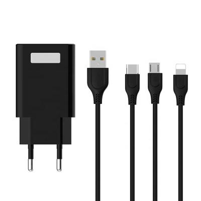 China Somostel SMS-A75 QC3.0 Mobile Phone Charger 18W Fast Phone Adapter Travel Mobile Charger With USB Cable Cargadores For Mobile Phone for sale