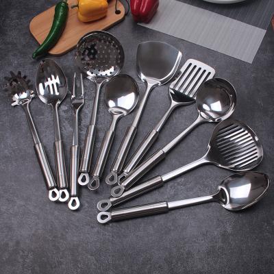 China Sustainable Stainless Steel Kitchen Dinnerware Set Metal Shovel Spoon Spatula Cooking Tools Utensil Set for sale