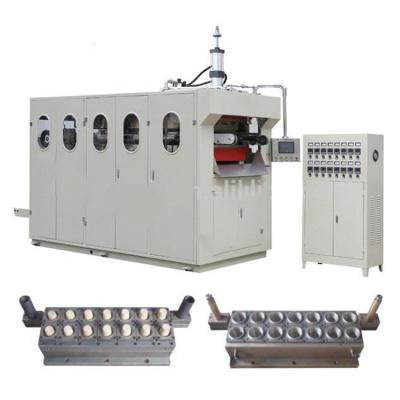 China PP.HIPS.GPPS.PE PP/PS/PET plastic cup making machine price good with max forming depth 120mm and max working speed 29molds/min for sale