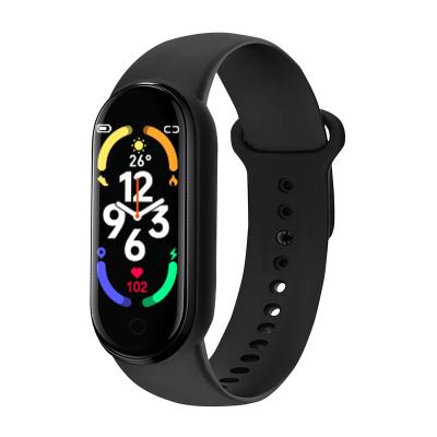 China 2022 New Promotional Cheap Heart Of MI 7 Sports Smart Watch Relojes Inteligente Touch Screen Rate Monitor Bracelet Fitness Tracker Smartwatch M7 for sale