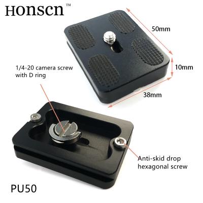 China Compatible Aluminum Alloy PU50 50*38mm Aluminum Alloy Camera Stand Base Quick Release Dish Tripod Adapter Plate For Dslr Camera for sale