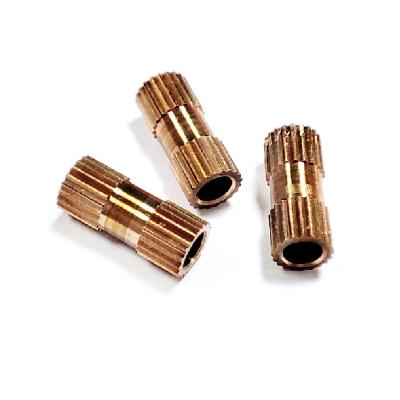 China Heavy Industry Brass Steel Customized Round Head Through Hole Straight Grain Insert Nut for sale