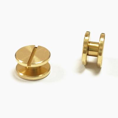 China Customized M3 M4 Chicago Male-Female Pan Brass Screw For Leather Belt for sale