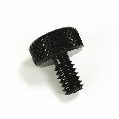 China Pan M2 M3 M4 M6 Customized Black Anodized Aluminum Knurled Thumb Screw for sale