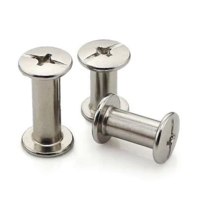 China M3 M4 M5 Stainless Steel Post Brass Aluminum Rivet Pan Binding Male Female Chicago Screws for sale