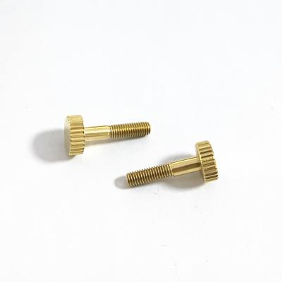 China Custom m2 m3 m4 m5 6-32 inch round flat aluminum brass pan china screw knurled screw head for sale