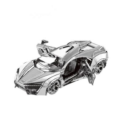 China Cartoon Car Model Toy 3D Metal Jigsaw DIY Puzzle Sports Car Model Gift for sale