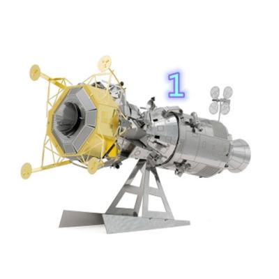 China Cartoon Toy Aipin 3D Metal DIY Set Jigsaw Puzzle Apollo Model Ejector And Lunar Module for sale