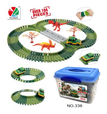 China Slot Toy Best selling diy track car set variety track car children's puzzle assembly electric track toy for sale