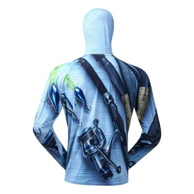 China Baeybe UPF50+ Antibacterial Custom Summer And Full Fishing Jackets For Men Dark Blue Breathable Long Sleeve for sale