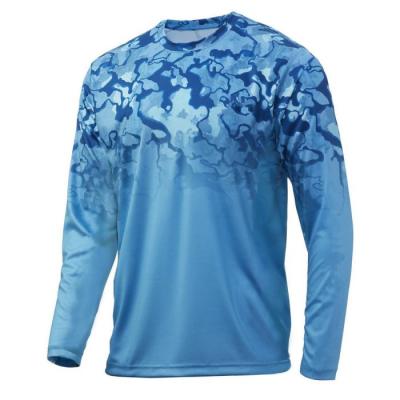 China Custom Baeybe Shirts Performance Logo Wholesale Men Long Sleeve UPF50+ Anti-UV Anti-Bacterial Fishing Clothing for sale