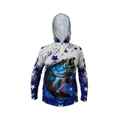 China Baeybe Antibacterial Men's Breathable Polyester Fishing Clothing UPF50+ Waterproof Printing Fishing Shirts for sale