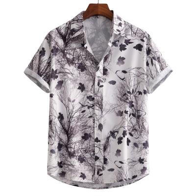 China Baeybe2022 Hong Kong anti-shrink border commercial fashion printing casual men's digital shirt for sale