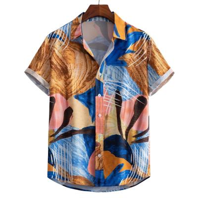 China Baeybe2022 commercial fashion border print casual abstract men's digital shirt anti-shrink for sale