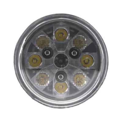 China 24W Die Cast Aluminum Housing Round Led Hi-Lo / Work Light Spot / Trap Flood Beam For Agricultural Vehicles for sale