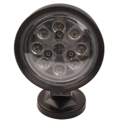 China Ip68 Aluminum Alloy Die-cast Aluminum Housing 12v 24v Waterproof Round Led Work Light For Box Tractor for sale