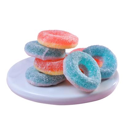 China Natural Fruit Loop Gummy Soft Candy Round Gummy for sale