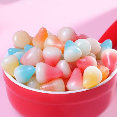 China Natural Mix Color Sugar Coating Drop Design Fruit Flavors Soft Jelly Beans for sale