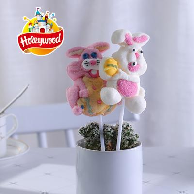 China 35G Easter Natural Cartoon Animal Designs With Mixed Fruity Flavor Marshmallow Lollipop for sale