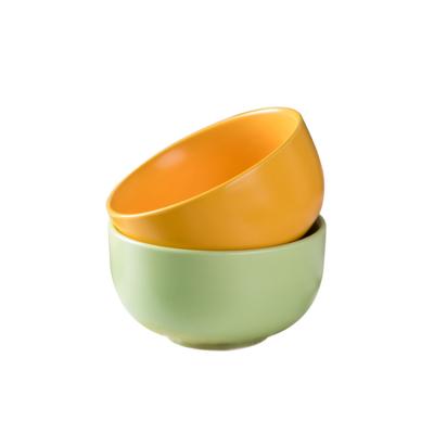 China High Quality Viable Japanese Style Around Matte Ceramic Bowl Rice Bowl Ceramic Tableware for sale