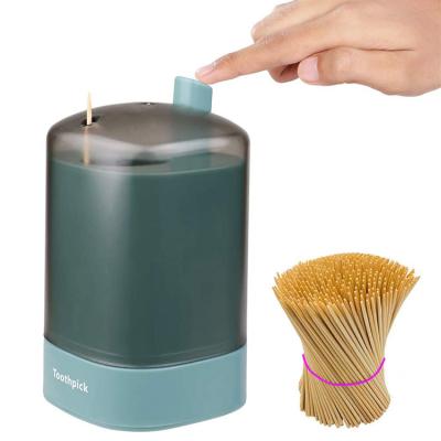 China Viable Holder Toothpick Dispenser Semi-automatic Toothpick Dispenser Storage Box with 400pcs for sale