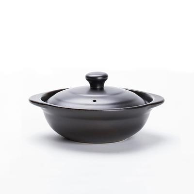 China Manufacturer Wholesales Round Shape Viable Black Stone Bowl Korean Style Cooking Ware For Hall Home Use And Dining for sale