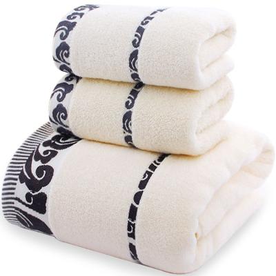 China Sustainable Soft Absorbent Custom Logo Printing 100% Cotton Bath Towel for sale