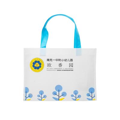 China Logo Woven Reusable Nonwoven Bag High Quality Blank Non Custom Folding Shopping Bag Shopping Bag for sale