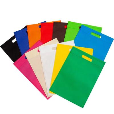 China 100% Promotional Low Prices Eco-Friendly Logo Custom Foldable Eco Reusable Custom Multicolor D Cut Non Woven Bag For Office for sale