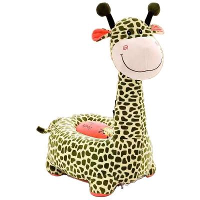 China Safety Confortable Baby Chair Wholesale Kids Stuff Chair Animal Giraffe Shape Plush Stuffed Cozy Sofa for sale