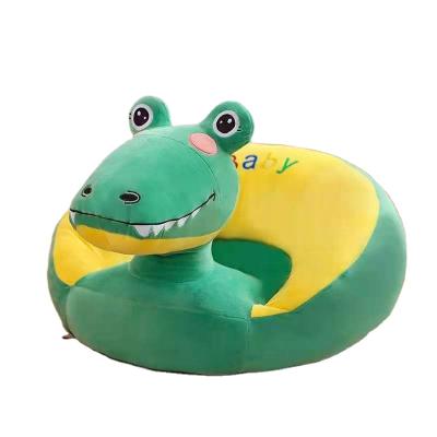 China Wholesale Safety Comfortable Baby Chair Green Crocodile Shaped Plush Cushion Baby Cartoon Chair Animal Shaped Baby Chair for sale