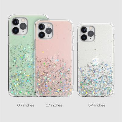 China Eco-Friendly TPU-100% Luxury Glitter Protective Phone Case For iPhone 12 Cases Girls for sale