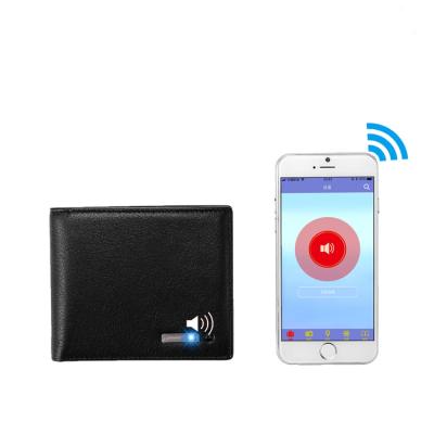 China 2020 Security Anti-theft Fashion GPS Travel Slim Smart Genuine Leather Wallet For Men for sale